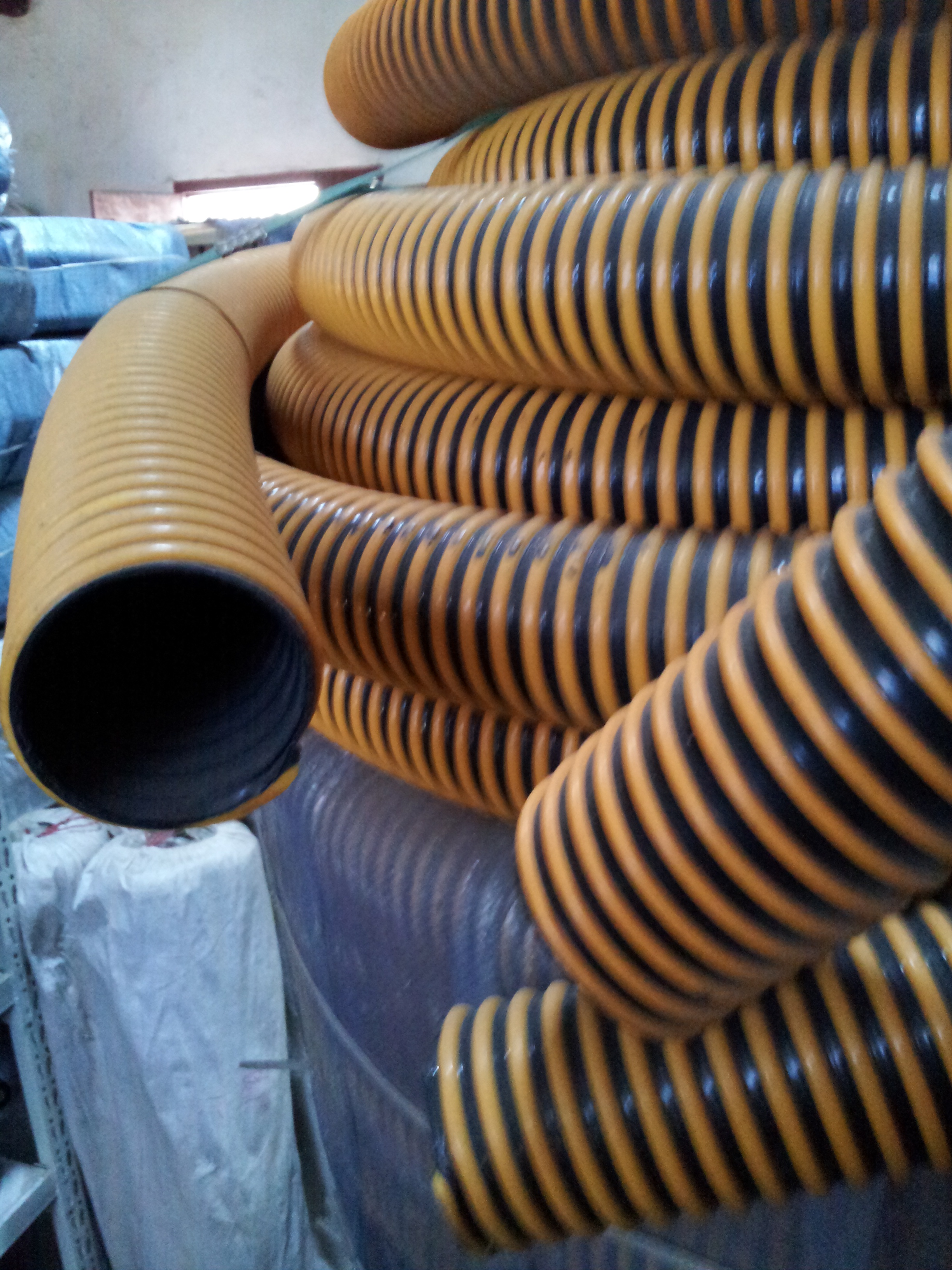 pvc灰色方筋管通风管优质吸尘内径50mm50米风管