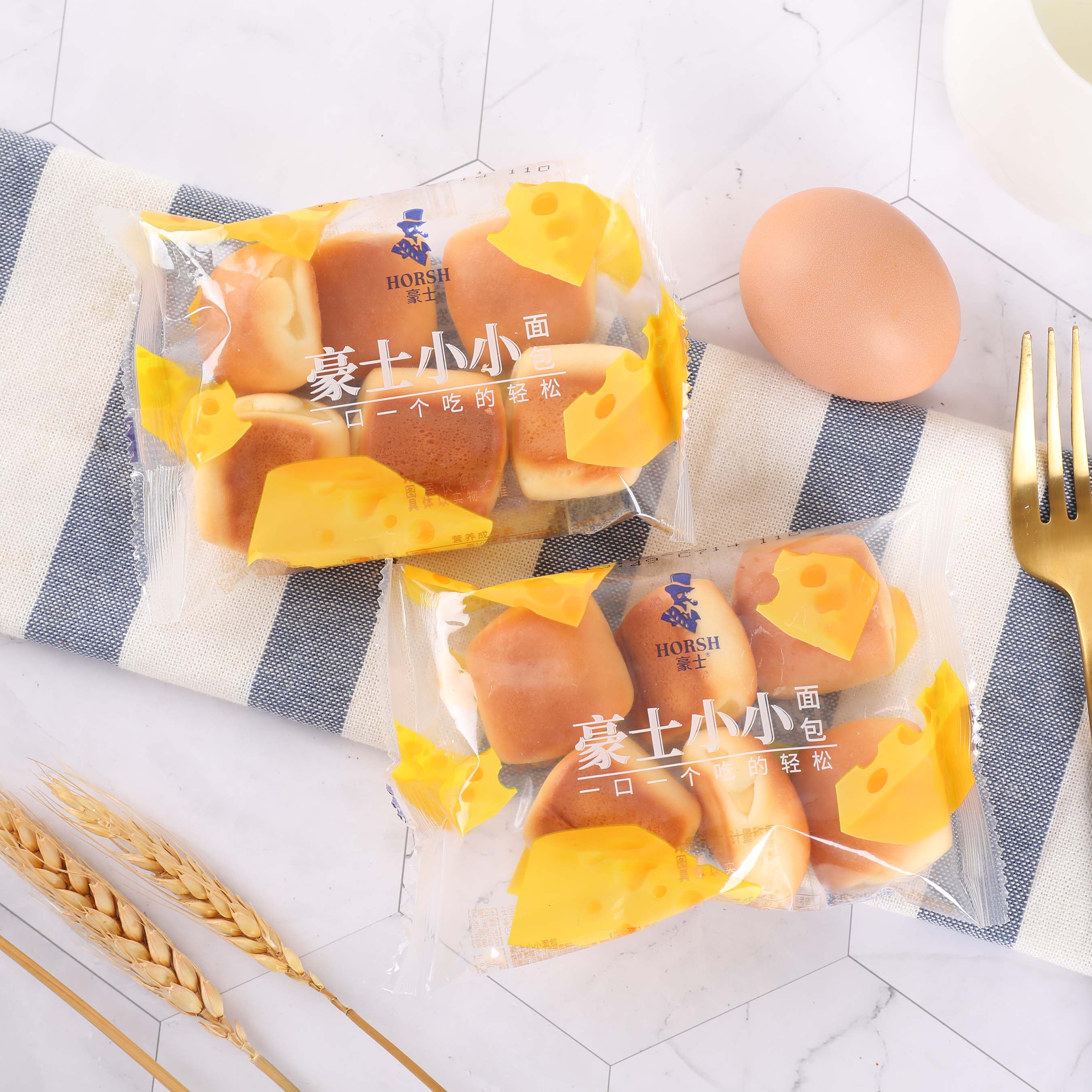 豪士小小小面包芝士夹心早餐点心380gx2包邮传统西式糕点