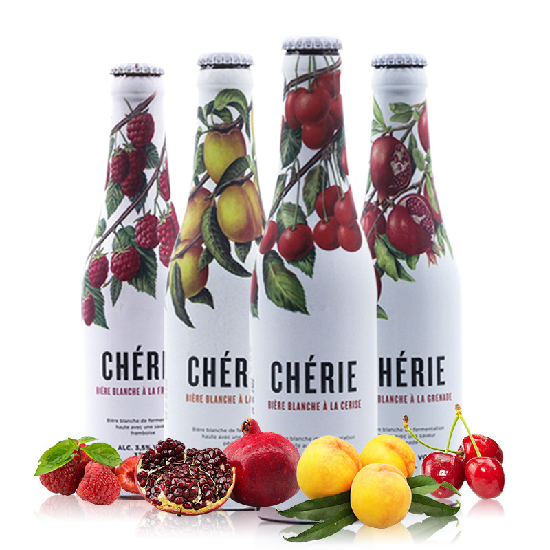 比利时进口cherie奢莉覆盆盆子女士啤酒樱桃石榴啤酒