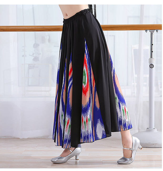 新疆舞蹈演出服装女少数民族维族表演艺考练功裙套装大摆裙半身裙