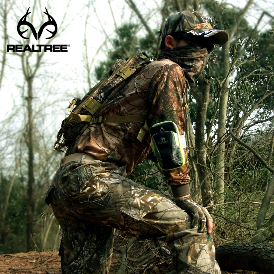 春夏季清凉仿生迷彩渔猎服套装长袖T恤裤子5件透气耐刮耐磨观鸟