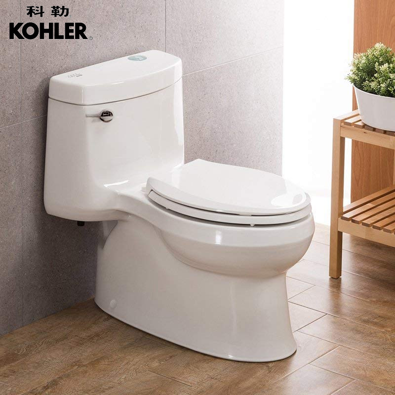科勒kohler 希玛龙五级旋风丽裙版连体座便器马桶5697t-c-0
