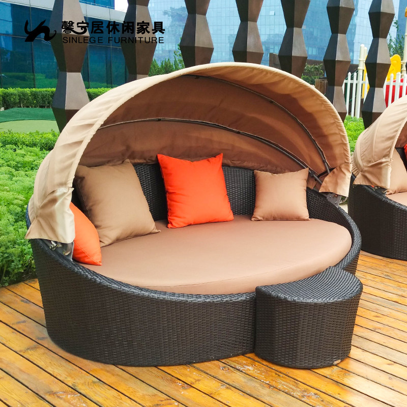 馨宁居户外休闲躺椅庭院阳台午休双人沙发沙滩躺床