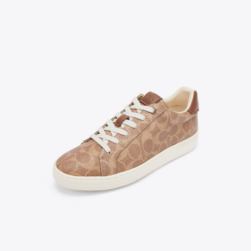 coach蔻驰女士涂层帆布时尚时尚休闲休闲鞋板鞋系带时尚休闲鞋