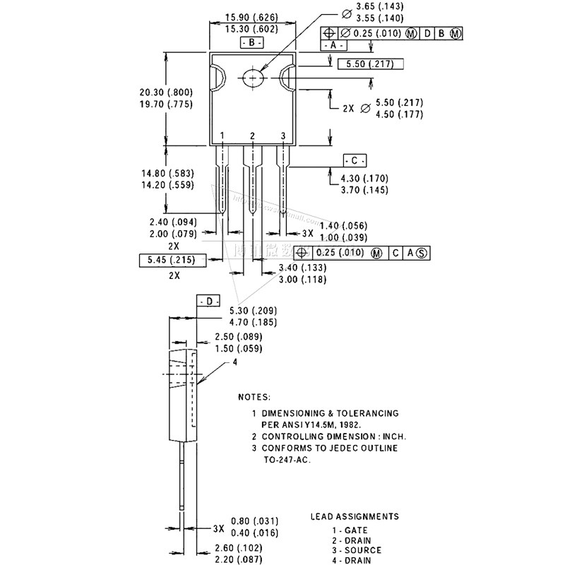 30a 200v 247 50a直插to irfp260n场效应管mosfet irfp250n