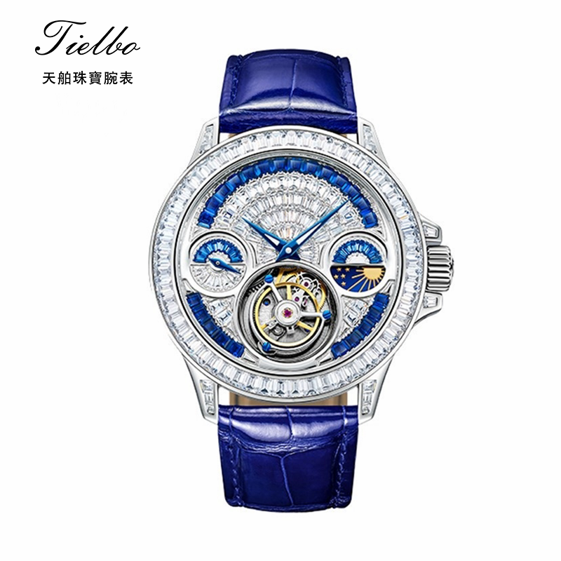 tielbo天舶官方正品飞轮男士全自动机械机械手手表国产腕表