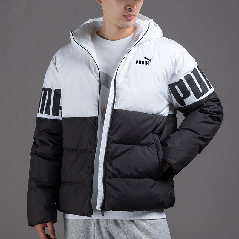 puma彪马羽绒服2021冬季新款保暖运动服撞色连休闲运动羽绒服