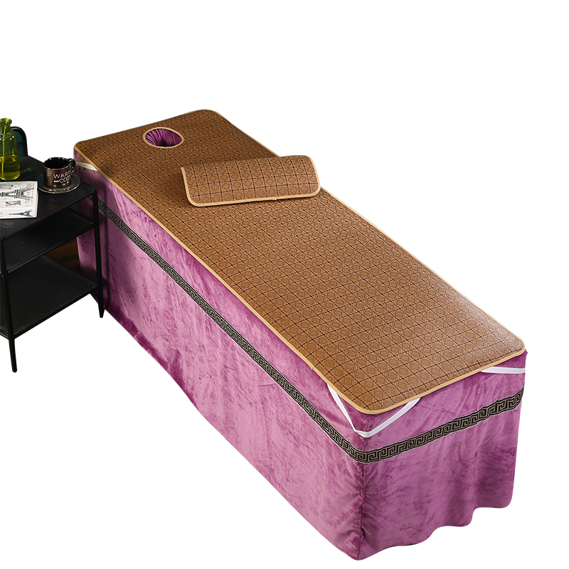 美容床凉席藤席夏季冰丝按摩床席子美容院理疗推拿床洗头床凉席子