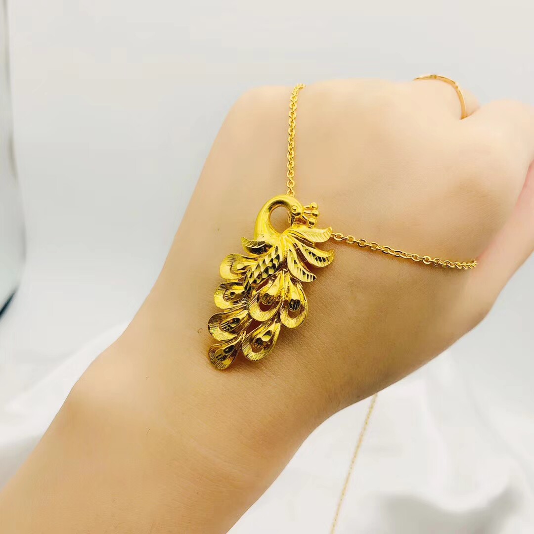 吊坠梦金园凤凰项链万纯系列黄金足金9999颈饰