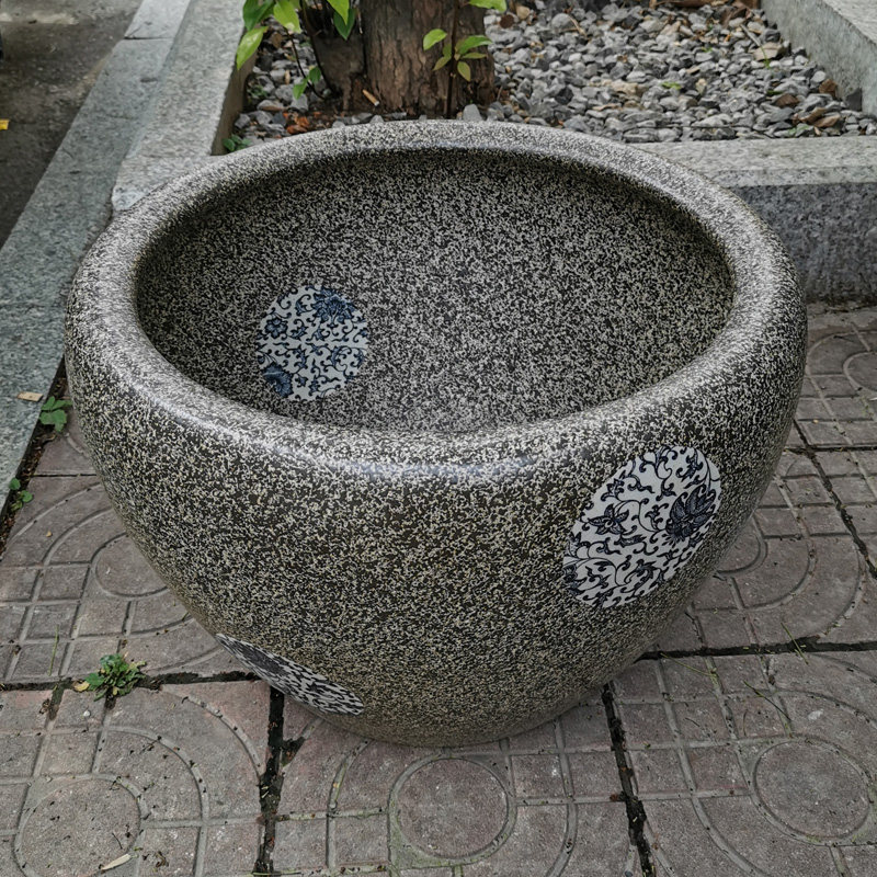 庭院装饰水缸养鱼日式庭院水缸造景水缸厨房米缸水缸扎染缸染布缸