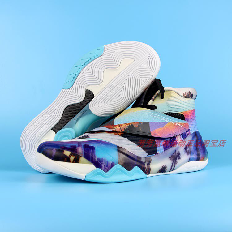 安踏篮球鞋男kt6汤普森高帮耐磨防滑签名款篮球战靴圣诞节洛杉矶