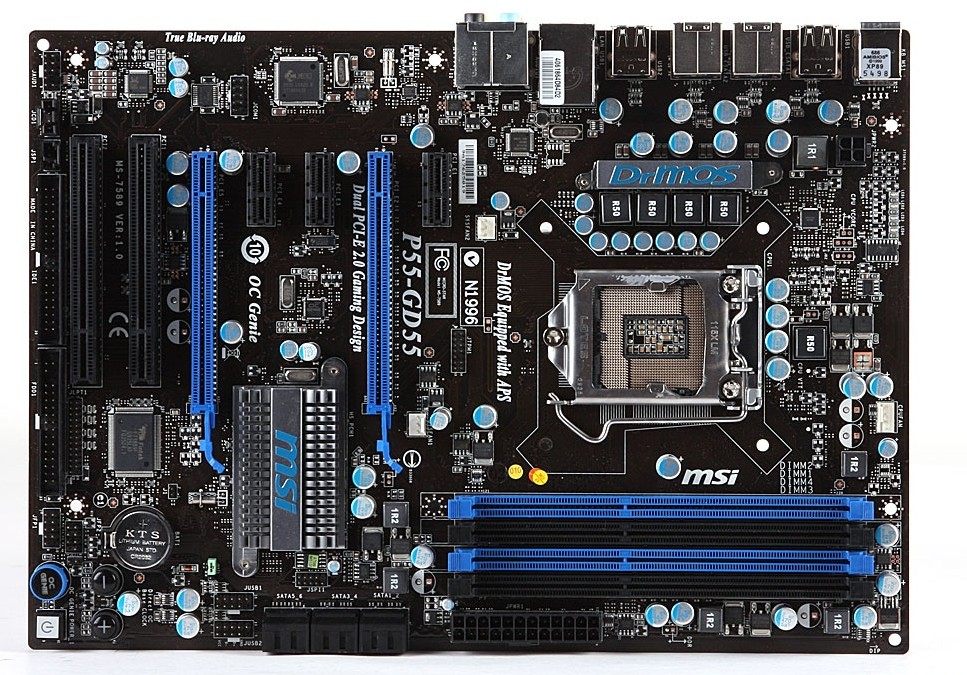 微星p55-gd55主板1156针支持i3i5i7870k主板