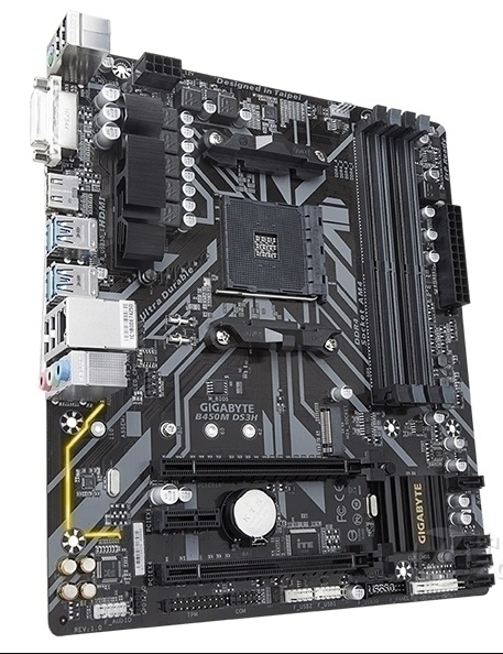 技嘉b450mds3h台式机主板am4支持amdryzen73600主板