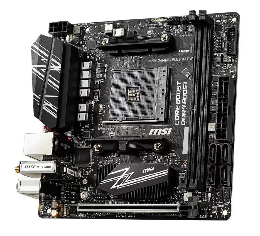 微星b450igamingplusmaxwifiam4主板amdryzen7主板