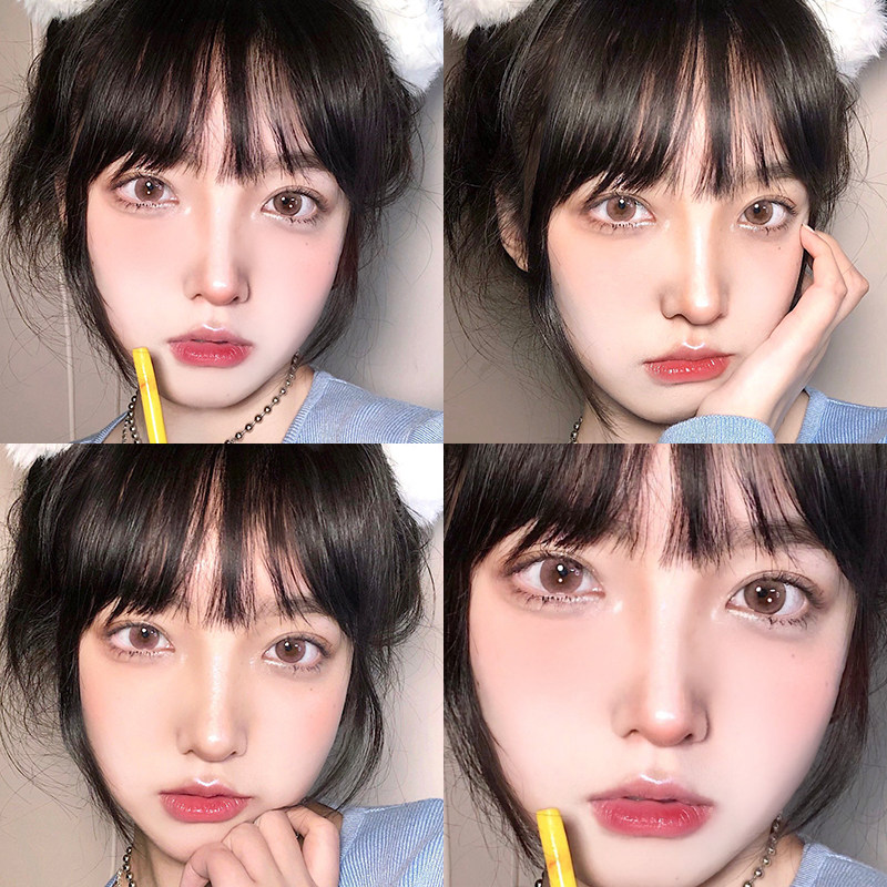 桥本环奈同款鹿屿棕色美瞳年抛女大小直径138润瞳正品大牌官网ka