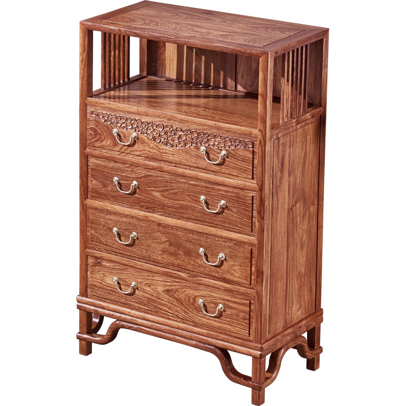 红木新中式五斗柜刺猬紫檀花梨全实木收纳储物柜卧室现代轻奢家具