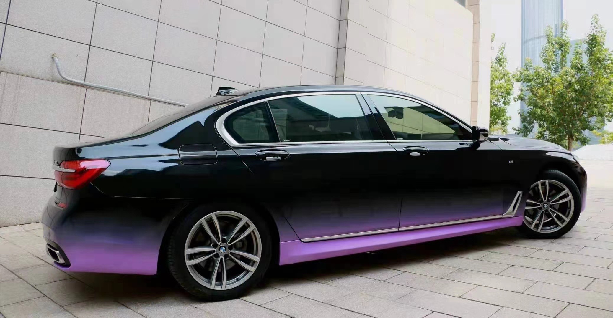 汽车车改色膜渐变变色变色龙贴膜水晶镭射磨砂汽车装饰贴