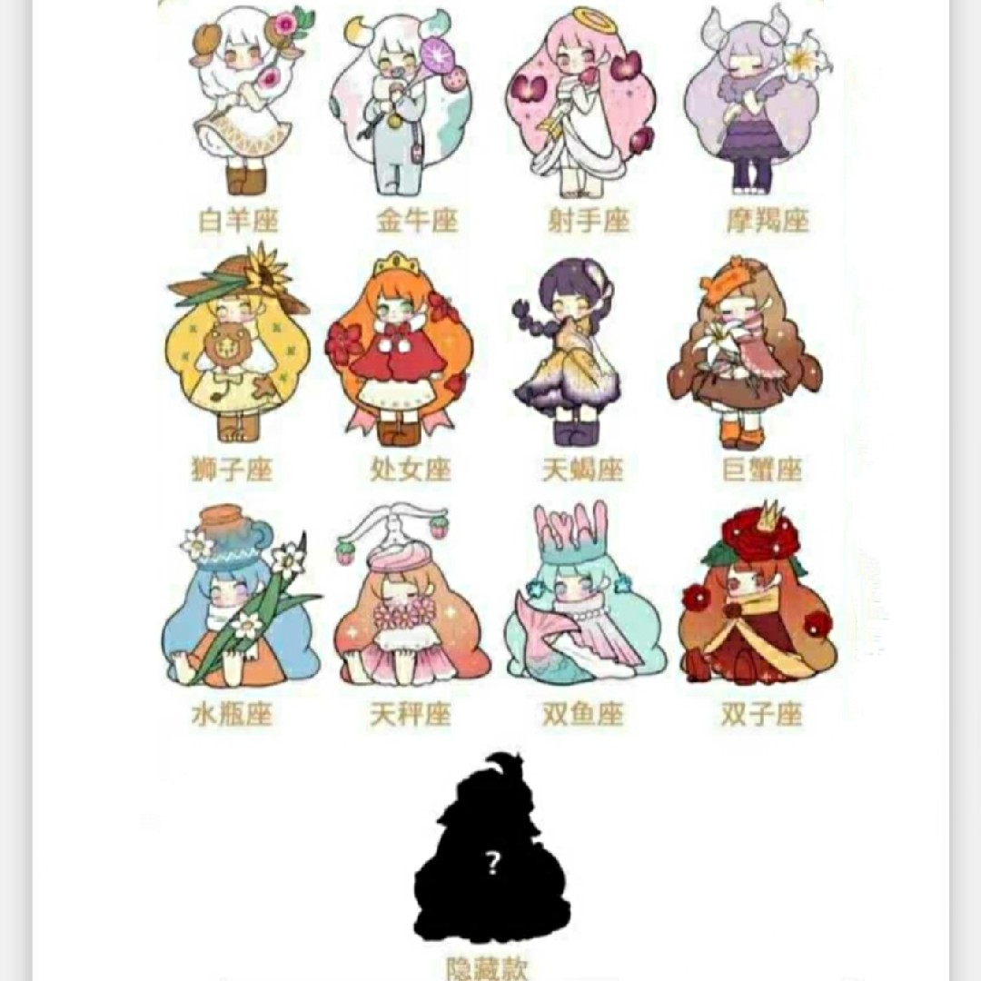 正版cora公主十二星座花语盲盒一套全套确认网红潮玩盲盒