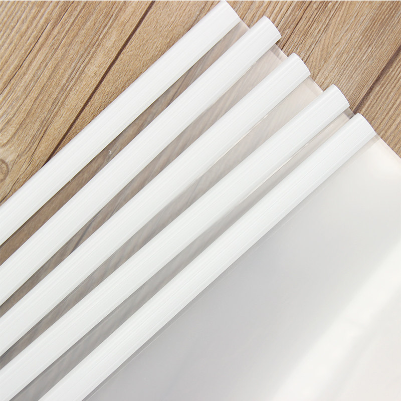 抽杆文件夹得力5534a4拉杆报告透明资料白色文件夹