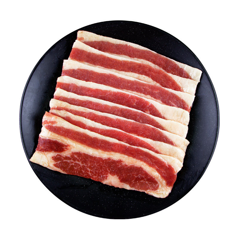 雪花肥原切牛肉片250g烤肉火锅套餐配菜食材牛肉卷