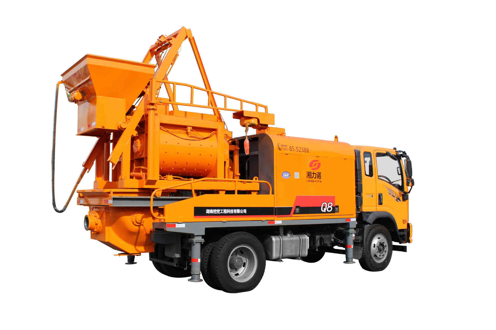 车载式混凝土搅拌机带泵一体机柴油动力湘力诺厂家直销泵车