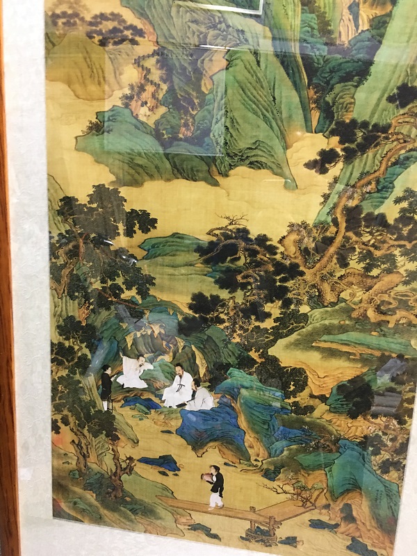 仇英桃源仙境山水人物画复古书画真迹微喷复制国画