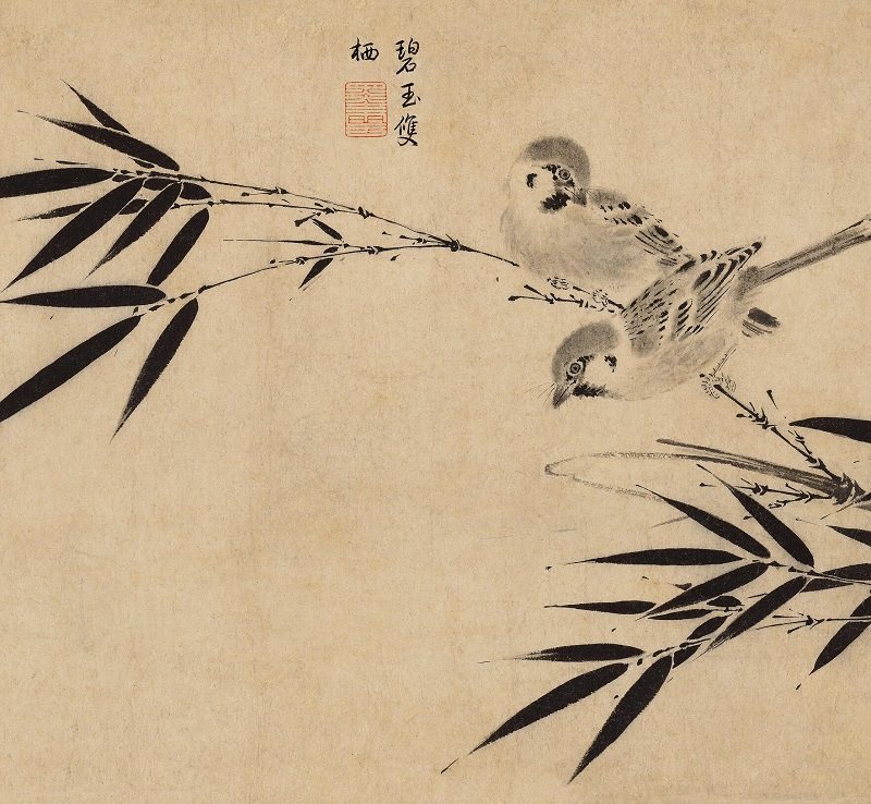 宋徽宗名家复制仿古绢布长卷花鸟工笔复古珍禽国画