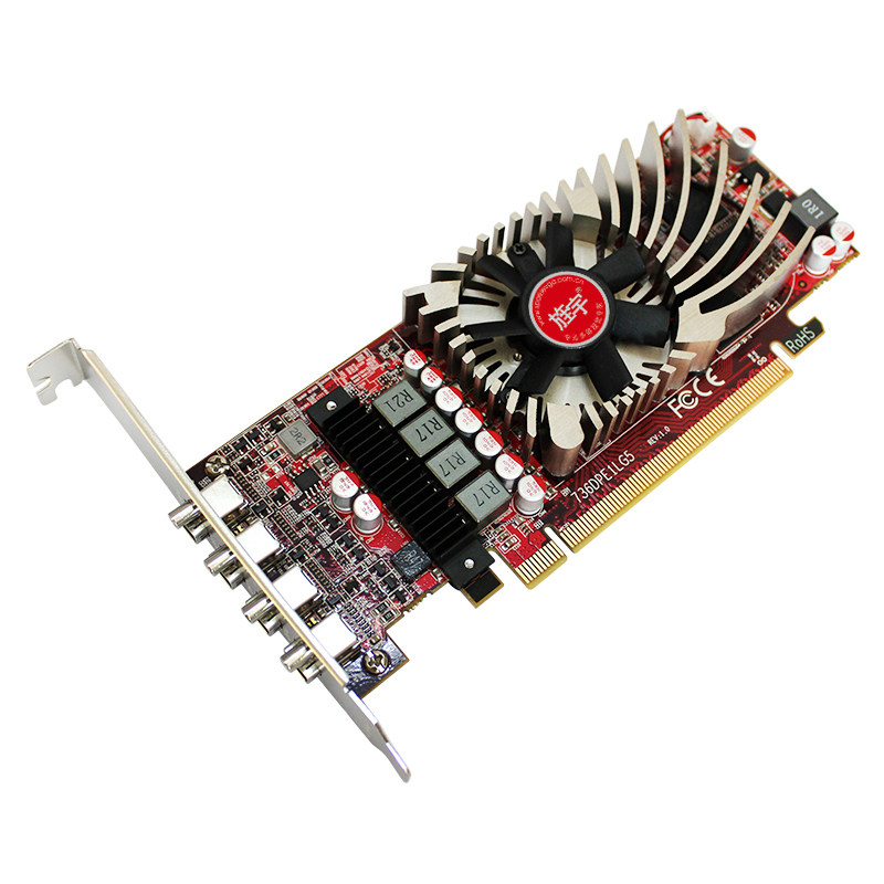 多屏显卡rx5604g半高4路输出一拖炒股投影显卡