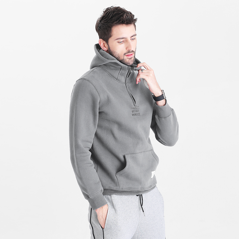 400g重磅面料 半拉链 春季宽松潮流休闲套头加厚春秋季连帽卫衣男