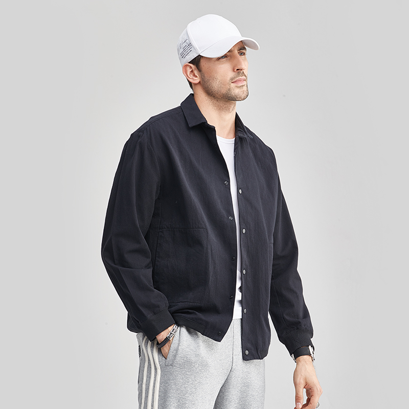男士外套2021秋季新款潮流翻领薄款休闲百搭帅气男装上衣春秋夹克
