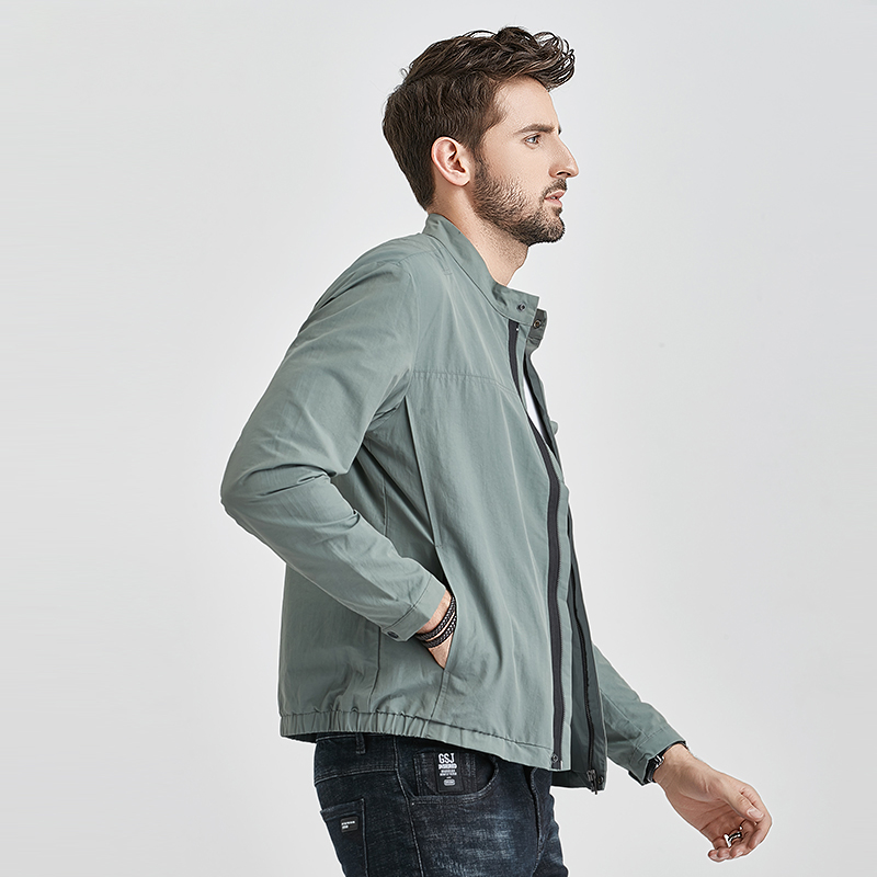 外套男士2022春秋新款韩版潮流立领工装上衣修身休闲加绒冬装夹克