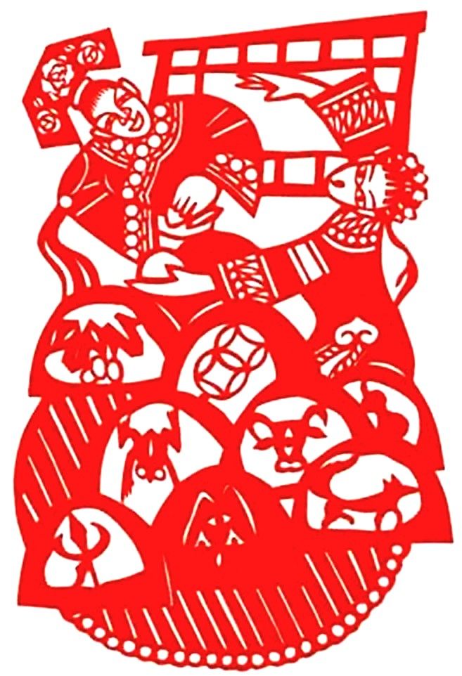 老北京剪纸贴纸镂空不干胶墙贴玻璃东北满族饭店喜字