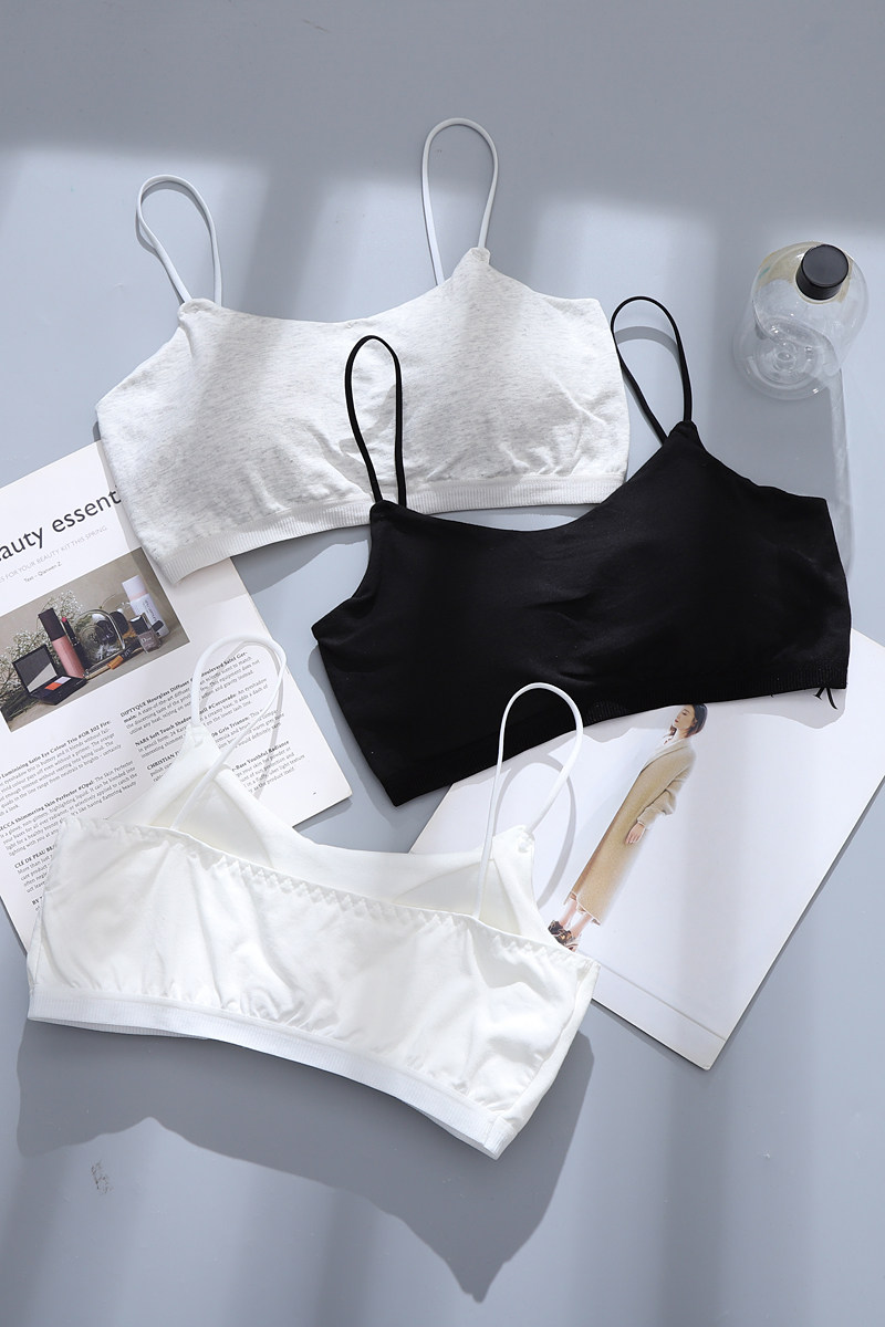 发育期吊带小背心细带运动内衣女学生高中少女文胸无钢圈裹胸抹胸
