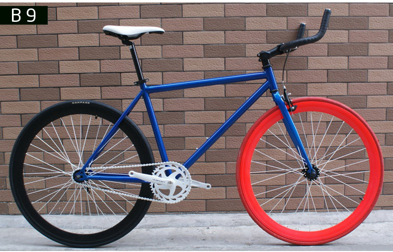 经典b系700c双飞26寸学生死飞车 45mm大刀圈倒骑 活飞自行车 特惠