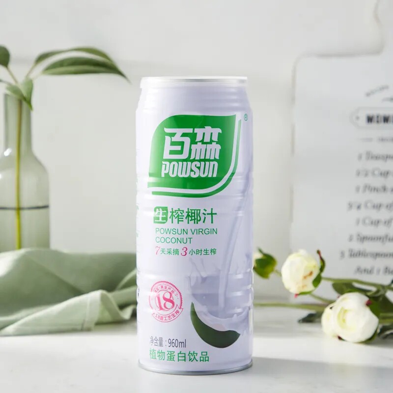 百森生椰子汁蛋白饮品960mlx6罐装整箱新鲜果味