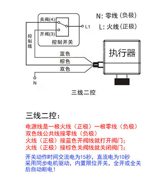 电动二通dn50螺纹ac220v三线两控风机盘管球阀2寸球阀