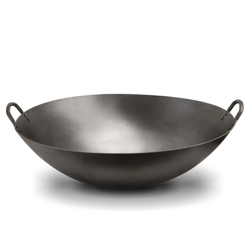 铁锅双耳炒锅商用用手打铁饭店厨房加深灶台炒锅