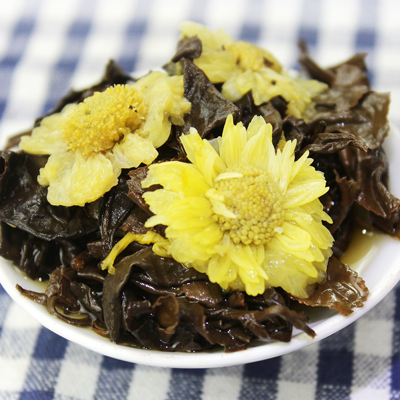 菊花花白政和老白茶寿杭白菊组合型花茶迷你茶饼其它白茶