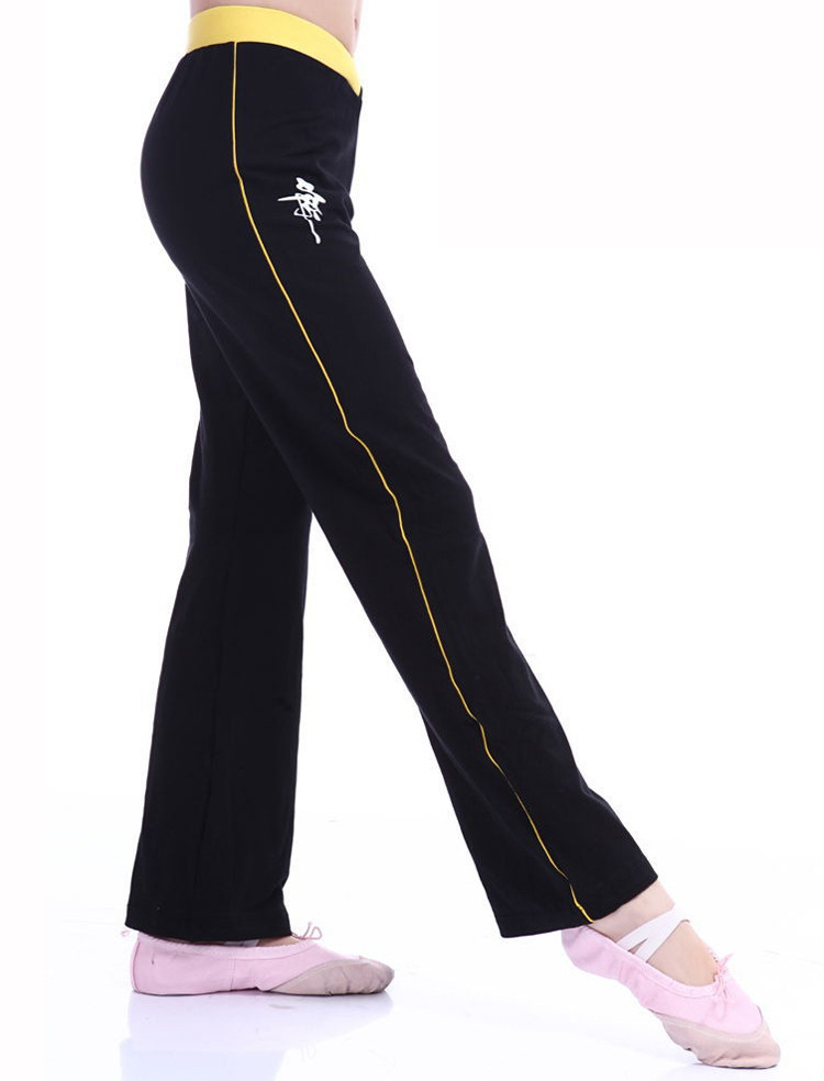 跳舞冬天裤子儿童舞蹈女童黑色练功纯棉男童儿童演出服