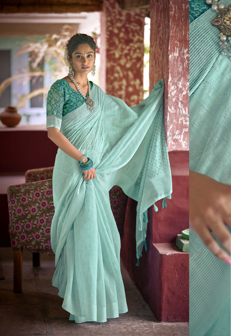 索马里纯棉森系净色莎莉印度民族风服装流苏纱丽民族服装