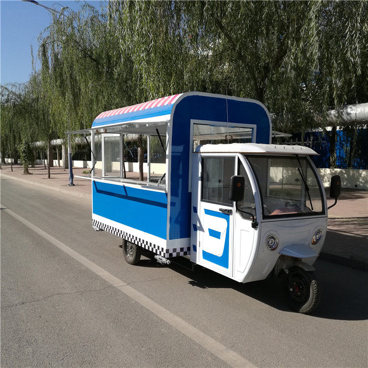 摆摊摊车快餐早餐餐车电动三轮小吃车美美食美食车