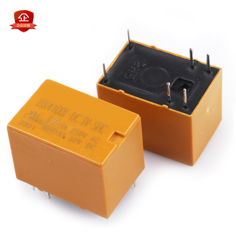 继电器汇科hk4100fdc3v5v9v12v24vshg3a6脚4100继电器