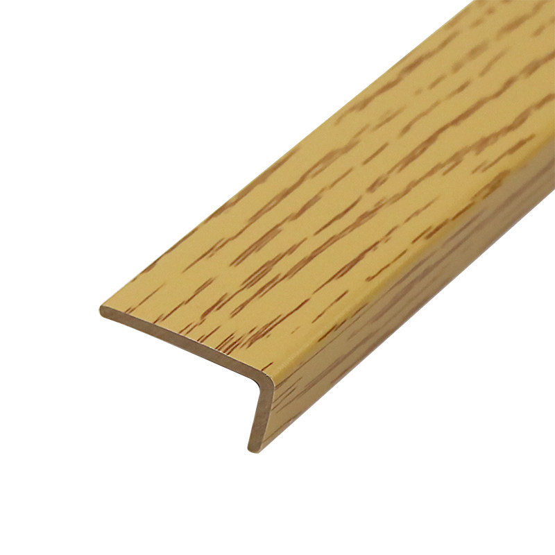 pvc木纹摩尔斯自粘木地板7字l型收边条直角过门口槛压条封边扣条