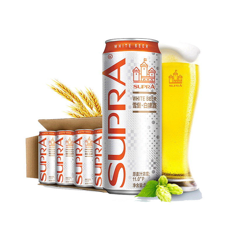 雪堡白啤500ml*12罐