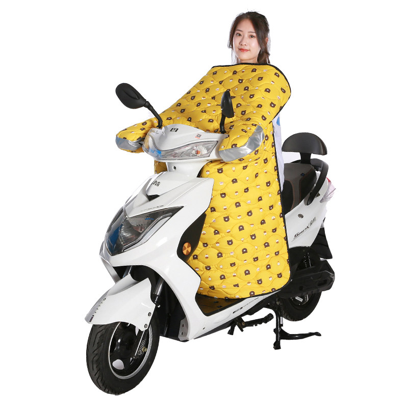 电动摩托车挡风被冬季新款加绒加厚加大防水保暖护膝电瓶车挡风罩