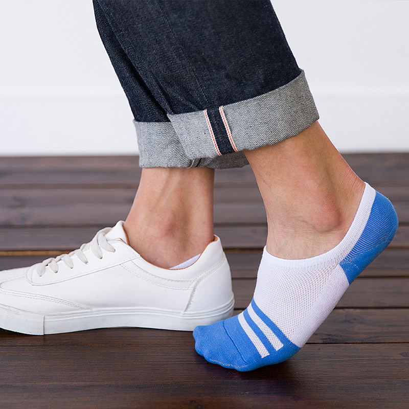夏季低帮白色超薄船袜隐形浅口袜子潮男纯棉船袜