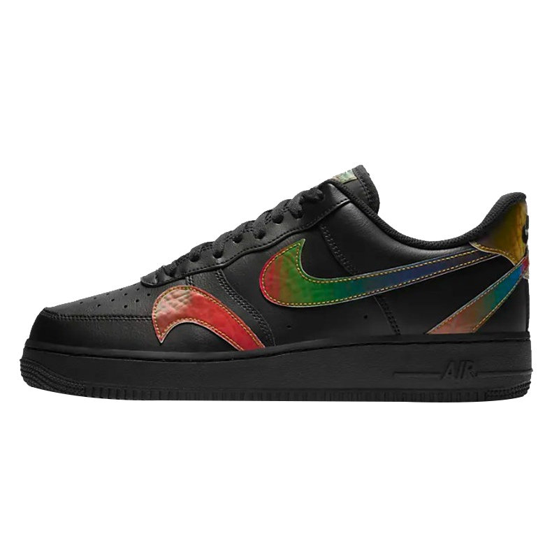 nike耐克air force1 af1炫彩镭射倒钩男子休闲板鞋ck7214-101-001
