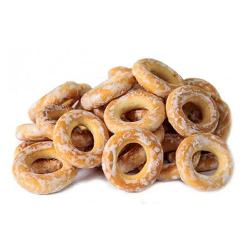 俄罗斯进口西式小面包圈饼干麦香低卡早餐零食列巴圈250克包邮