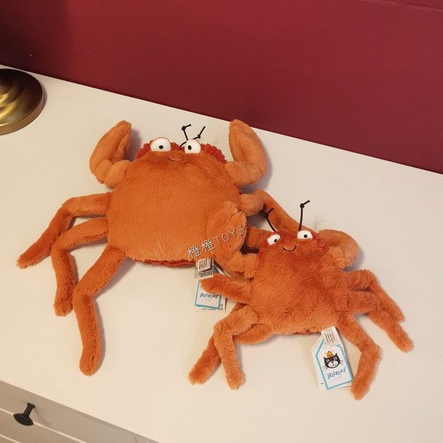 英国jellycat克利克利斯斯宾螃蟹玩偶丑萌公仔毛绒玩具毛绒布艺类玩具