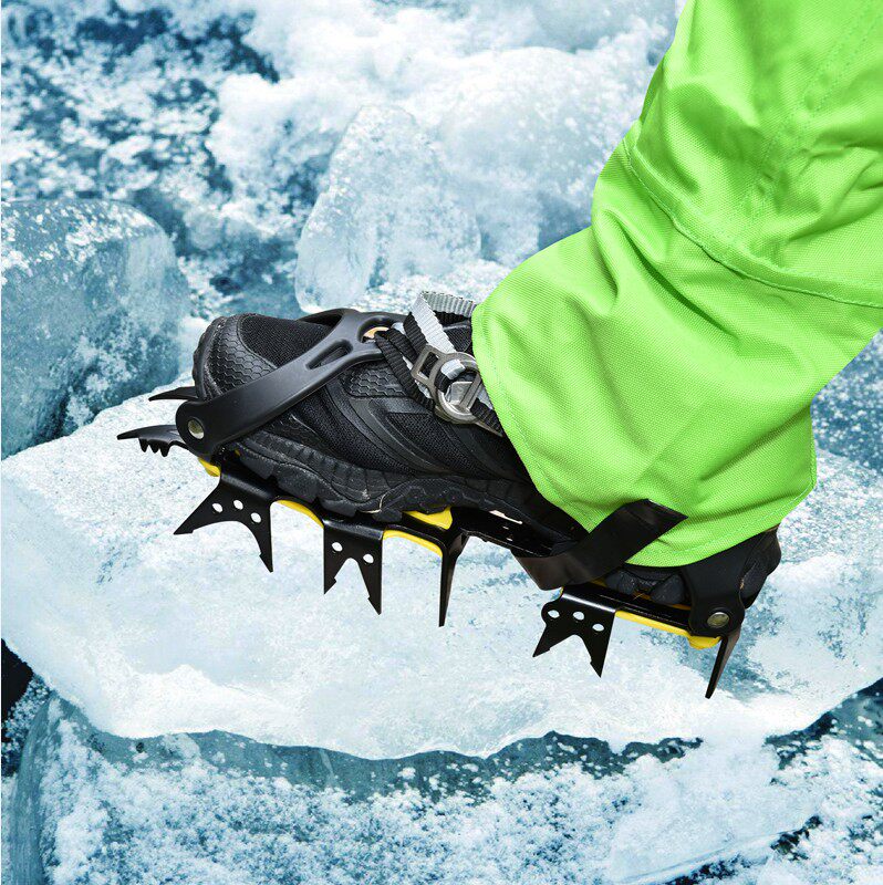 户外登山冰爪 雪山虎爪18齿防滑鞋套攀冰雪抓 雪冰爪冰抓雪地专用